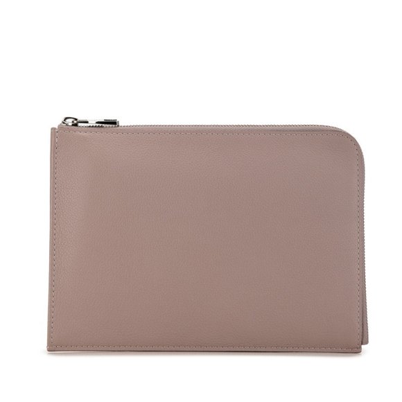 Louis Vuitton Pochette Jour PM Clutch Bag R99760 Taupe Grey Taurillon Leather Wo - Picture 1 of 10